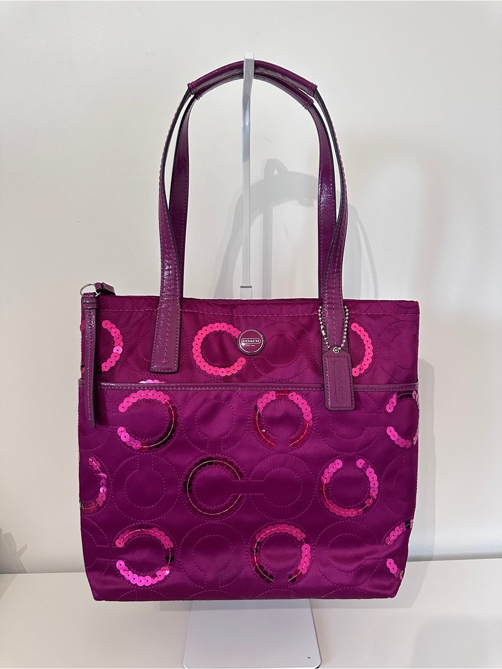 Coach Signature Sequin Tote Bag